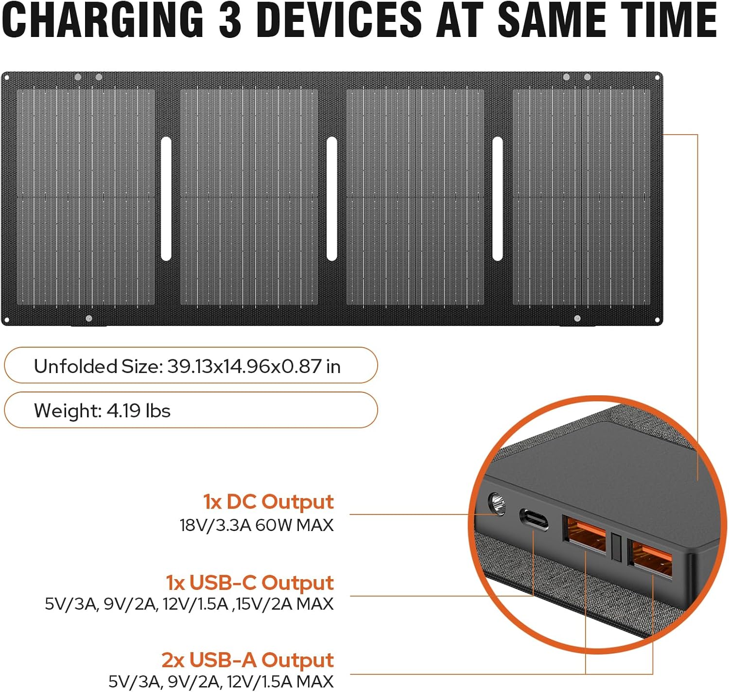 Portable Solar Generator and 300W Portable Power Station with Foldable 60W Solar Panel