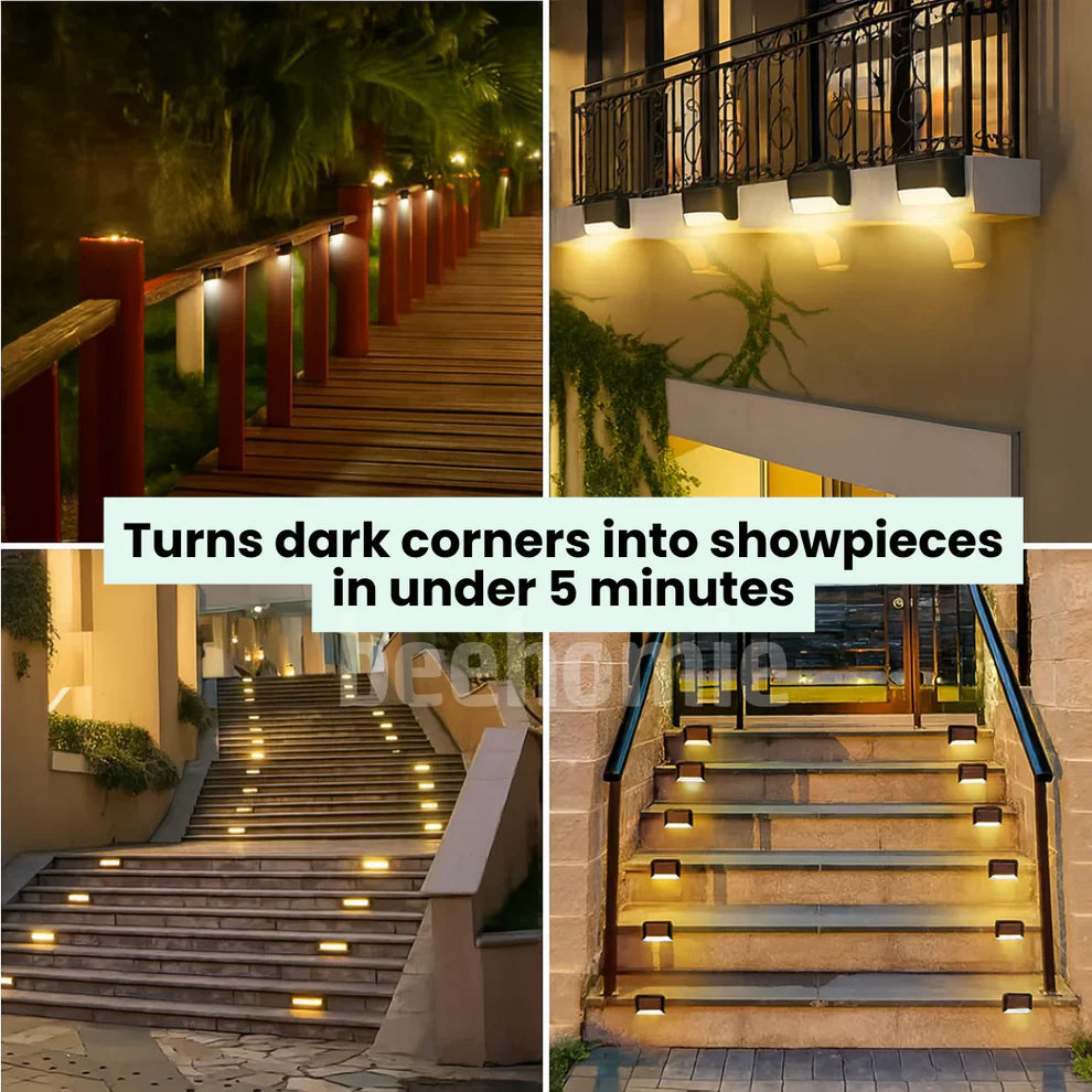 US’s #1 Rated Waterproof Solar Deck, Stair, Wall, Balcony, Garden Light