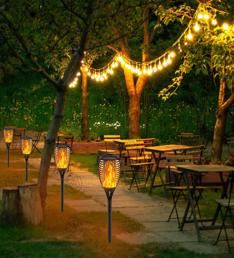 Solar Flame LED Light | Pathway Garden Light