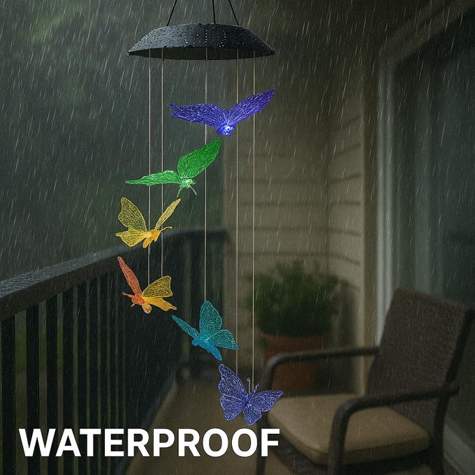 Butterfly LED Solar Lights | Color-Changing wind chimes