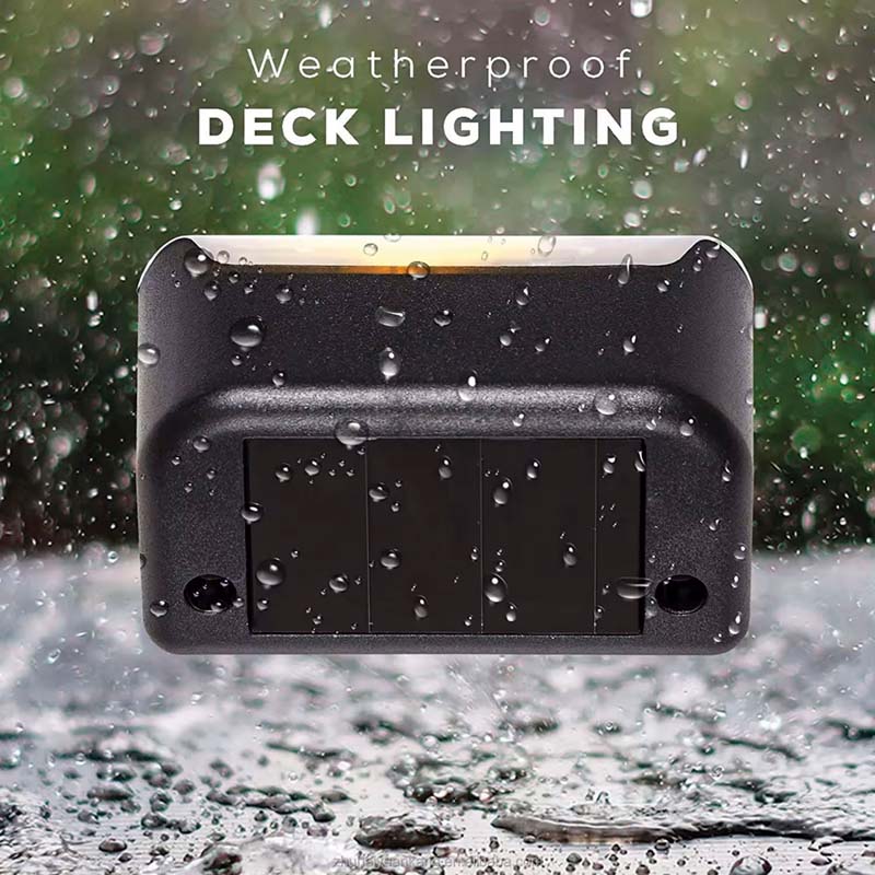 US’s #1 Rated Waterproof Solar Deck, Stair, Wall, Balcony, Garden Light