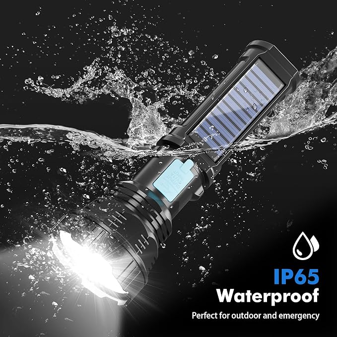 Solar/Rechargeable LED Flashlights