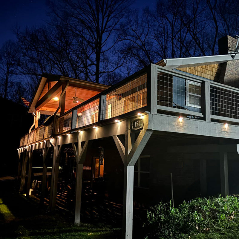 US’s #1 Rated Waterproof Solar Deck, Stair, Wall, Balcony, Garden Light