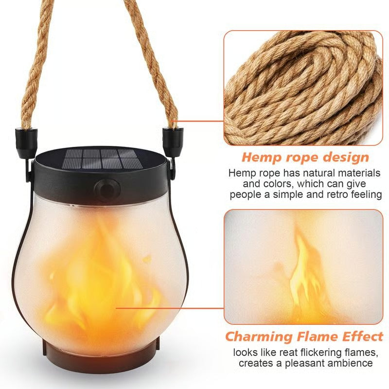 Dancing flame Solar Lantern Outdoor Lights